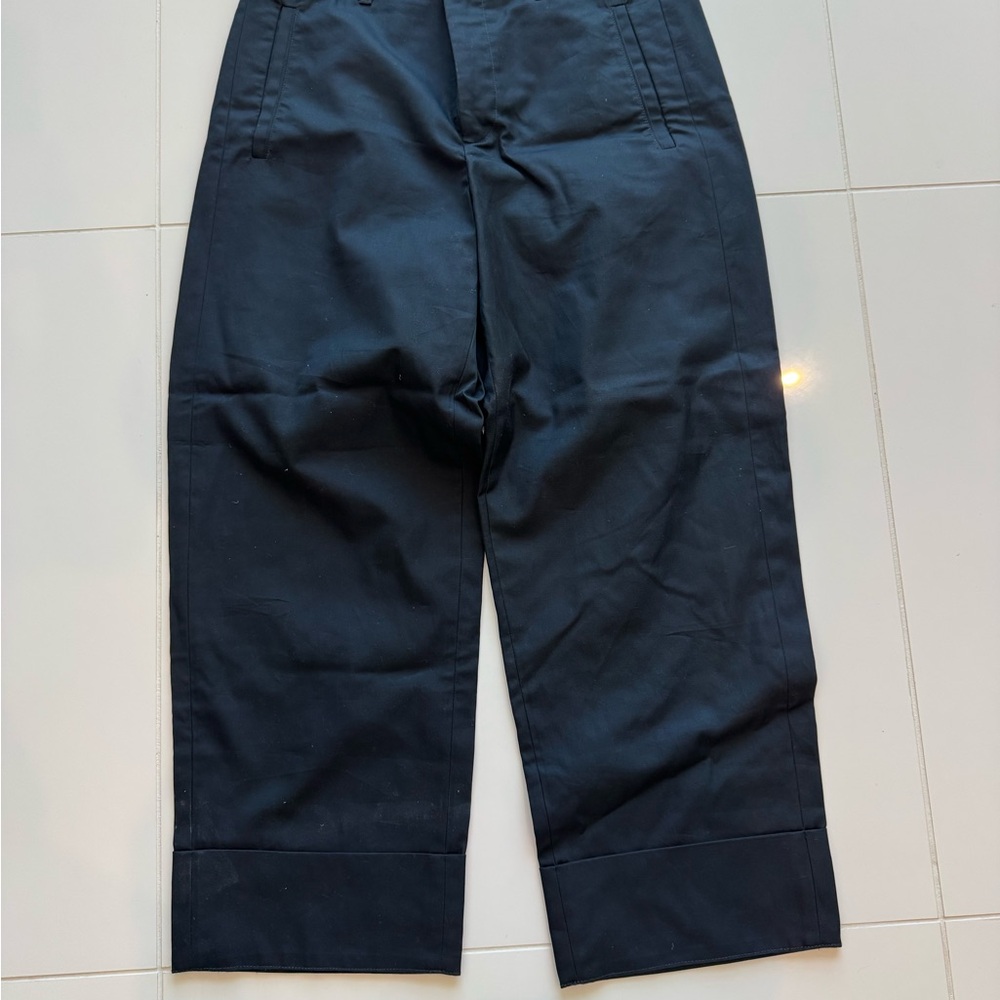 VINCE, women’s cropped, navy blue, cotton pants